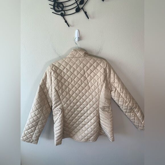 Tommy Hilfiger cream  quilted zip-up jacket size M - Picture 4 of 12